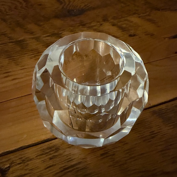 Other - Beautiful Vintage Faceted Crystal Candle Holder